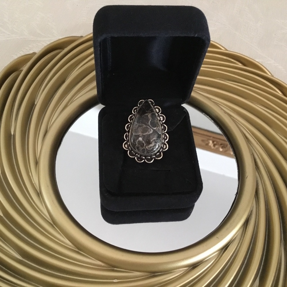 🌹HOST PICK🌹 KAMBAMBA JASPER STONE STERLING SILVER RING/ SIZE 6